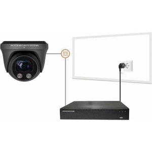 Beveiligingscamera Set - 3x PRO Dome Camera - UltraHD 4K - Sony 8MP - Wit - Buiten & Binnen - Met Nachtzicht - Incl. Recorder & App