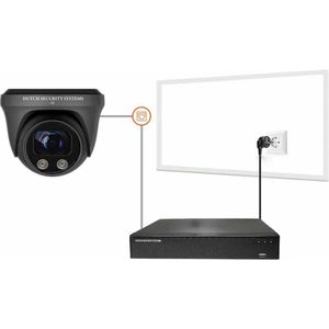 Beveiligingscamera Set - 5x PRO Dome Camera - UltraHD 4K - Sony 8MP - Wit - Buiten & Binnen - Met Nachtzicht - Incl. Recorder & App