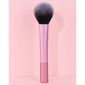 Poederkwast make up - Roze luxe poeder kwast - Poederkwast groot - Poederkwasten - Blush brush - Blushkwast ronde kop - Powder brush makeup borstel