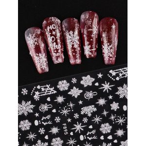Nagelstickers nail art (2 velletjes) - Nail Art Stickers Winter - Nagelstickers Sneeuwvlok - Nagelstickers Velletjes Zelfklevend - Nagellak stickers - Nagelstickers kinderen - Nail Art Stickers Decoratie - Nagel Stickers Winter