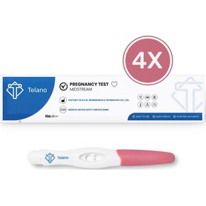 Telano Zwangerschapstest Extra Vroeg Hartjesvenster - 4 stuks Zwangerschapstesten Midstream