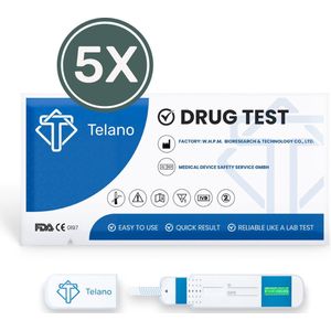Telano 5 stuks Drugstest Cocaïne Dipcard - Drugtesten Urine COC