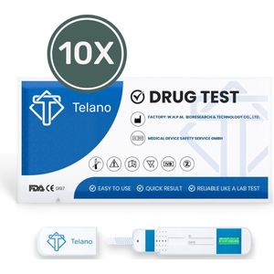 Telano 10 stuks Drugstest Cocaïne Dipcard - Drugtesten Urine COC