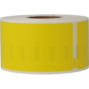 Dappaz - Dymo label 99010 GEEL Compatible - 89 x 28 mm - 260 Etiketten per Rol - Adresetiketten S0722370 - 1 Rol