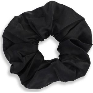 Lajetti - 100% Zijden Scrunchie Zwart - Moerbei Zijde Haarelastiek