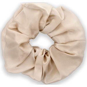 Lajetti - 100% Zijden Scrunchie Champagne - Moerbei Zijde Haarelastiek