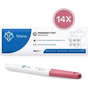 Telano Zwangerschapstest 14 stuks Midstream Extra Vroeg