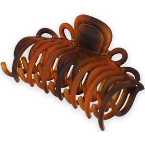 Lajetti - Haarklem Rond Bruin Groot - Haarclip Dames Bananenklem