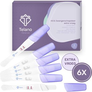 Telano - Zwangerschapstest Extra Vroeg Premium - 6 stuks - Midstream - Extra Gevoelig