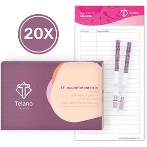 Telano - Ovulatietest Premium - Dipstick - 20 Stuks - Extra Brede Strip van 5 mm