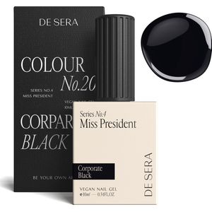De Sera Gellak - Zwarte Gel Nagellak - Zwart - 10ML - Colour No. 20 Corporate Black