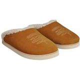 Rue de Wool - The Mule Embroidery - Pantoffel - Cognac - Suède en Wol