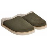Rue de Wool - The Mule Brogue - Pantoffel - Olive - Suède en Wol
