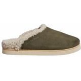 Rue de Wool - The Mule Brogue - Pantoffel - Olive - Suède en Wol