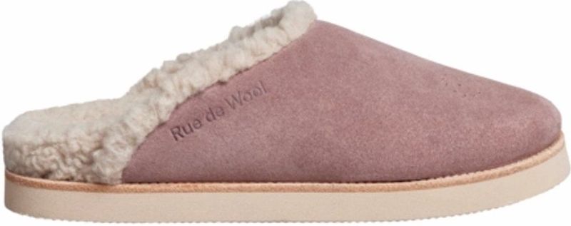 Rue de Wool - The Mule Brogue - Pantoffel - Soft Rose - Suède en Wol