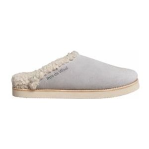 Rue de Wool - The Mule - Pantoffel - Lichtgrijs - Suède en Wol
