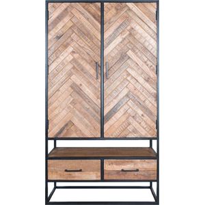 Kast Radu Visgraat - Bruin - Mangohout