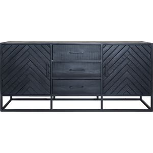 Rune - Dressoir - Zwart - Mangohout - 170 cm