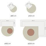 Veer Carpets - Lago - Rond - Terra - Hoogpolig