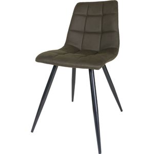 Eetkamerstoel - Galgary - Army Green - Microfiber
