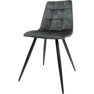 Home67 - Eetkamerstoel Galgary - Army Green - Vintage Velvet