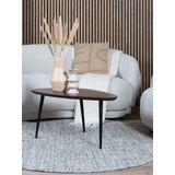 Vloerkleed Cross Grey/Beige - Rond ø160 cm