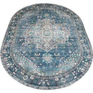 Veer Carpets - Nora - Vloerkleed - Petrol - Ovaal