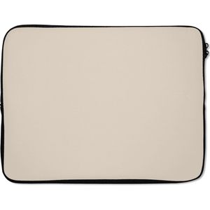 SleevesAndCases - Laptophoes - Beige - Effen kleur - Laptop sleeve - Laptop case - Voor laptop - 17 Inch - Laptoptas