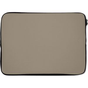 Laptophoes 13 inch - Interieur - Kleuren - Beige - Laptop sleeve - Binnenmaat 32x22,5 cm - Zwarte achterkant