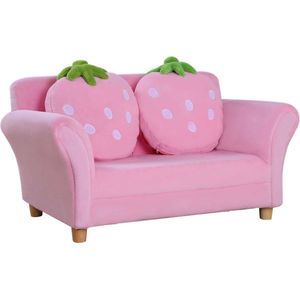 Kinderbank Kinderfauteuil Sofa Bank Kinderstoel Kinderkamer Zachte Bank Tweezitsbank Eenzitsbank (Aardbeienbank)