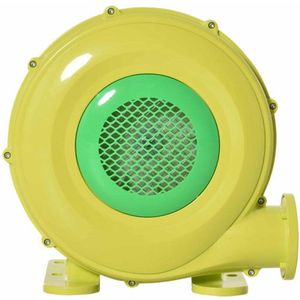 Zaza Home 450W Elektrische Luchtpomp Blazer Pomp Ventilator Met Handvat Lichtgewicht Draagbaar Voor Opblaasbaar Speelgoed Abs Geel + Groen 35 X 26 X 33.5 Cm