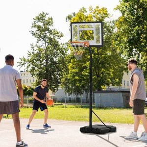 Basketbalstand met wielen rolbaar 260-310 cm Hoogte verstelbare basketbalmand met standaard