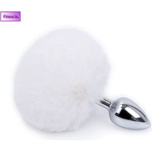 Finnacle - Buttplug - Sex Speeltjes - Bunny tail Butt Plug - Konijnen staartje - Fluffy - Wit