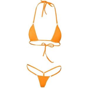 Finnacle - ""Micro-Bikini, G-String \& Halter-Top \in Oranje