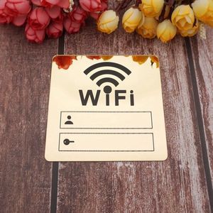 Finnacle - ""Meterkast-Wifi-Code-Bord - Goud, Zilver en Zwart - Voor Publieke Ruimtes - Wifi-Wachtwoord-Aanduiding