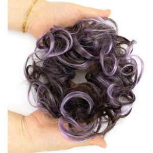 Finnacle`s - ""Krijg Een Nieuwe Look Met Onze Curly Haar Wrap Extension - Grijs Paars (#0906) | Haarstukje | Hair Extensions Clip-In | Hair Clip-In Extensions | Flip-In M