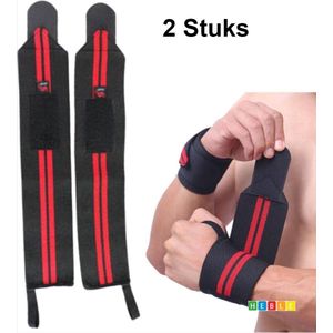 Finnacle - Wrist Wraps - 2 stuks - Polsband - Polsbandage - Lifting Strap - Polsbrace - Rood