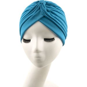 Finnacle - ""Tulband - Cyaan - Head Wrap - Chemo Muts - Beanie - Hoofddoek - Hijab - Slaapmuts: Stijlvolle Accessoires voor elke Look"".