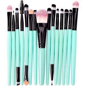 Finnacle - 20-Delige Groen-Zwarte Make-Up Kwasten Set voor Oogschaduw, Foundation, Poeder, Eyeliner, Wimper, Lip en Cosmetische Beauty Tools - Hot!