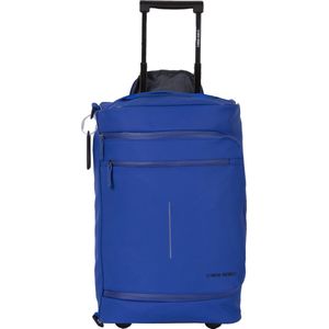 New Rebels® Harper Reistas / Weekendtas geschikt voor handbagage - Waterafstotend Polyutheraan - Trolley met wielen en reflectiedetails - Royal Blue - 29L