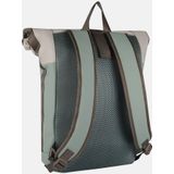 New Rebels Backham New York Salie Groen Beige 19L Rolltop Rugzak Waterafstotend Laptop 15.6