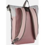 New Rebels Backham New York Oud Roze Grijs 19L Rolltop Rugzak Waterafstotend Laptop 15.6