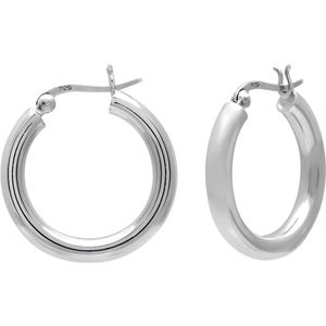 Zilveren Oorbellen - Oorringen  - Zilveren Oorringe - Brede Hoops
