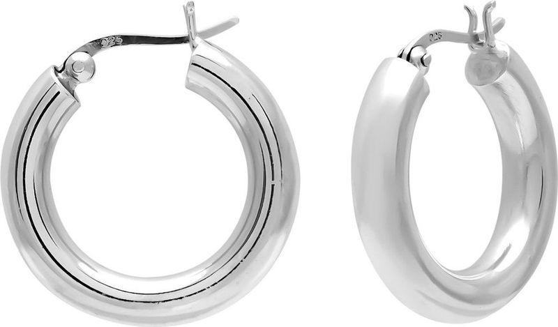 Zilveren oorbellen | Oorringen | Zilveren brede oorringen