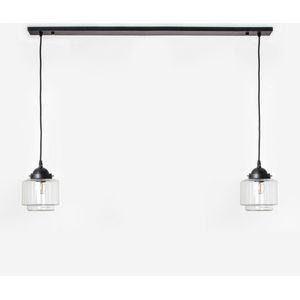 Art Deco Trade - 2 x Getrapte Cilinder Small Helder aan plafondbalk Moonlight