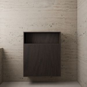 Zwevende kast gliss design timotheus 100x120x30 cm charcoal