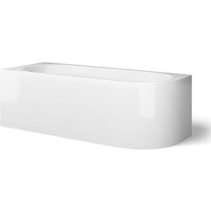 Looox Bath collection hoekbad - 170x70x55cm - links - wit glans COOLCORNERGWL