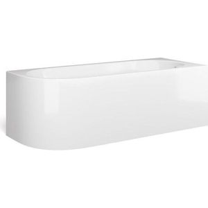 Looox Bath collection hoekbad - 170x70x55cm - rechts - wit glans COOLCORNERGWR