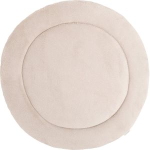 Baby's Only Gebreid boxkleed rond Cozy - Parklegger - Speelkleed - Boxmatras gemaakt van teddystof - Warm Linen - Ø90 cm - Extra dik - Boxmatras - Tweezijdig te gebruiken
