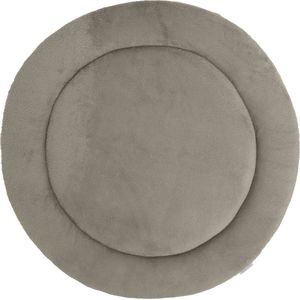 Baby's Only Gebreid boxkleed rond Cozy - Parklegger - Speelkleed - Boxmatras gemaakt van teddystof - Urban Green - Ø90 cm - Extra dik - Boxmatras - Tweezijdig te gebruiken